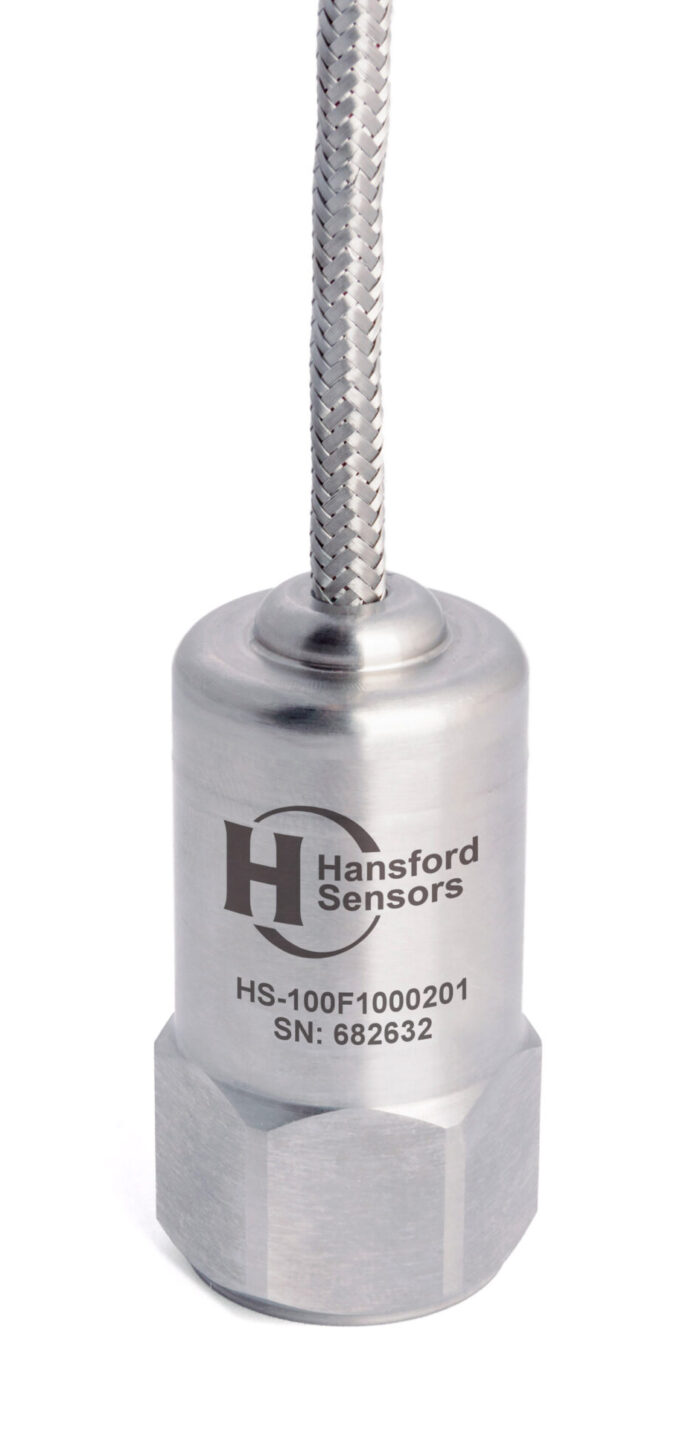 HS100F Top Exit Filtered Integral Braided Cable Accelerometer