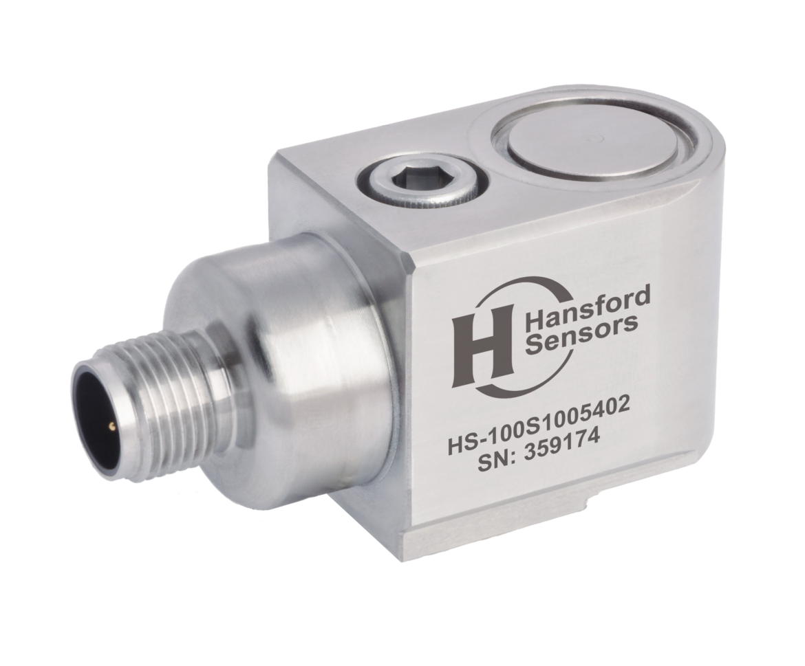 HS100S Side Exit 4 Pin M12 Accelerometer Hansford Sensors
