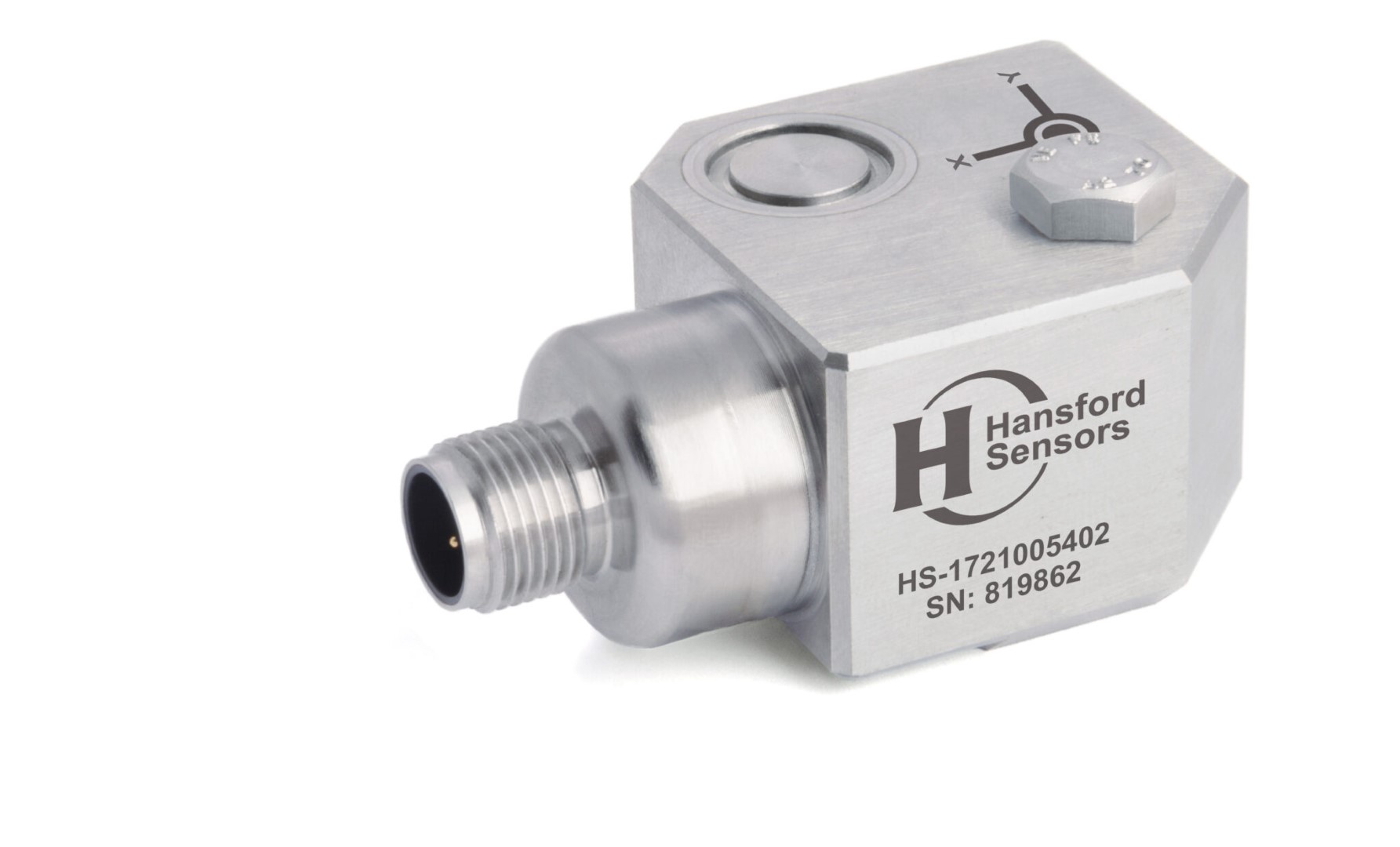 12 Pin Accelerometer HS-172 - Side Exit - 4 Pin M12 Biaxial Accelerometer - Hansford Sensors