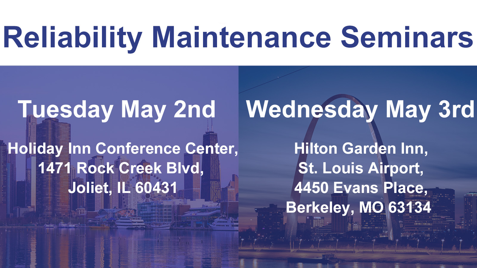 Reliability maintenance seminar for maintenance and reliability