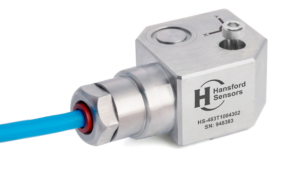 HS-483T - Side Exit - 8 core PUR Triaxial Accelerometer With Temp Output