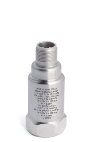 HS-420I/M - Top Exit - 2 Pin MS Intrinsically Safe Accelerometer