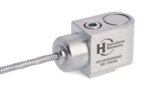 HS-420S - Side Exit - Integral Braided Cable 4-20mA Output Accelerometer