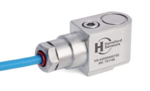 HS-420S - Side Exit - Integral PUR Cable 4-20mA Output Accelerometer