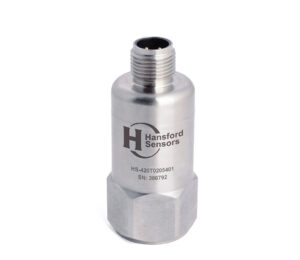 HS-420T - Top Exit - 4 Pin M12 4-20mA Accelerometer with Temp Output